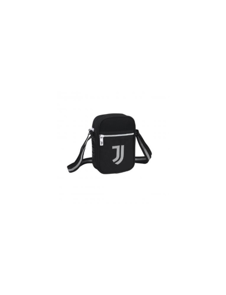 Juventus borsa con tracolla regolabile, logo in tessuto riflettente argento
