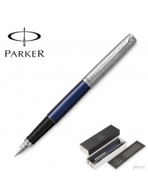 Penna stilografica Parker Jotter, blu reale, finiture cromate