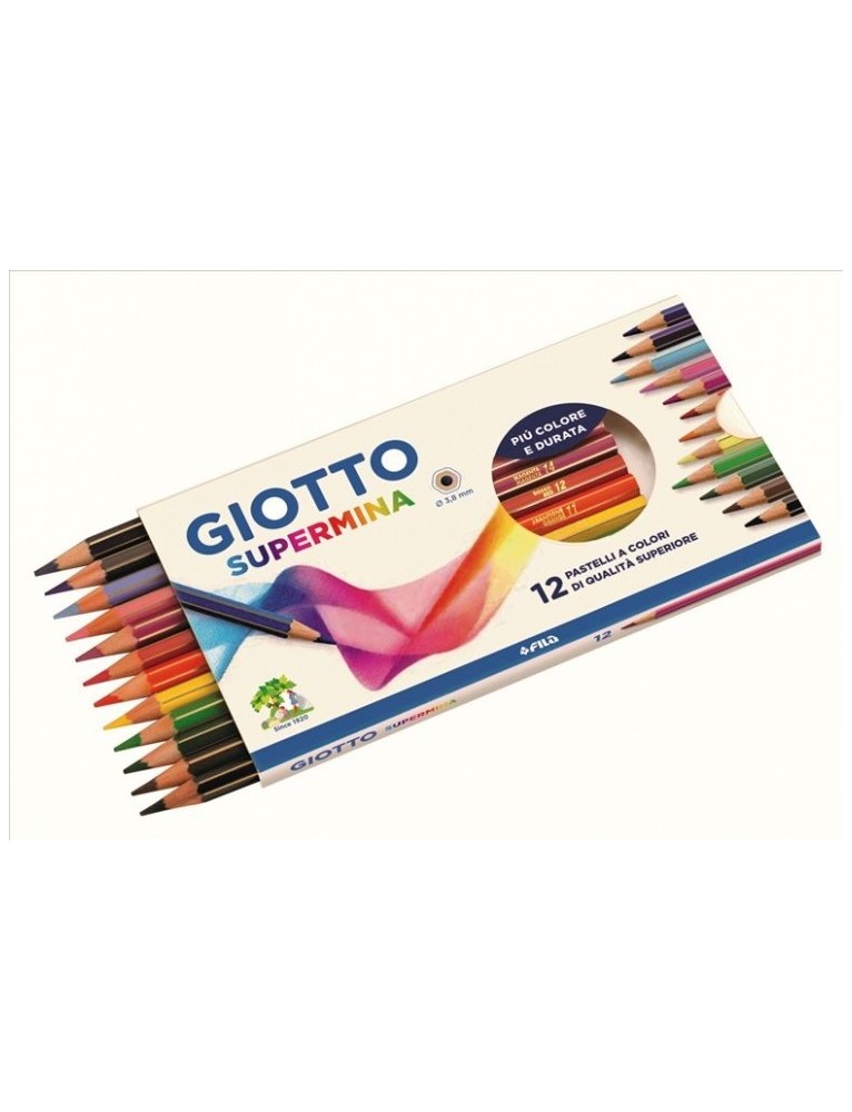 Pastelli Supermina Giotto - 3,8 mm (12 pastelli)